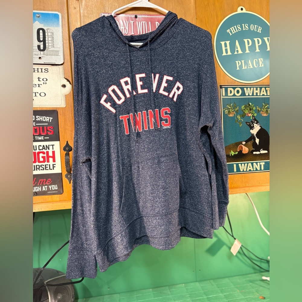 Forever Twins Navy V-Neck Sweater